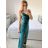 Šaty elegantní společenské na ramínka dámské (S/M ONE SIZE) ITALSKÁ MÓDA IM321608 -   hellgrün -   S / M / L