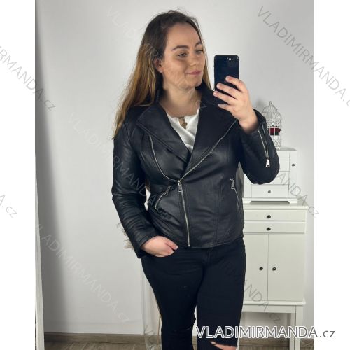 Reißverschluss Kapuzen Langarm Damen Oversized (3XL-8XL) POLISH FASHION PMWT21T21-69 46 schwarz