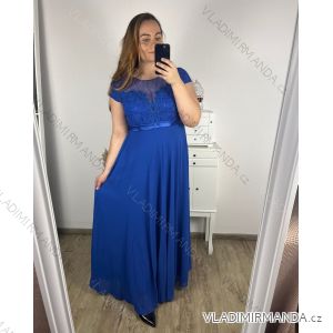 Langes, lässiges Kurzarmkleid für Damen in Übergröße (XL/2XL, EINZELGRÖSSE) ITALIAN FASHION IMPSH2480750
