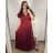 Langes, lässiges Kurzarmkleid für Damen (XL/2XL GROSSE GRÖSSE) ITALIAN FASHION IMPSH245441A Gold XL/2XL