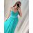 Langes trägerloses Partykleid für Damen aus Tüll (S/M EINHEITSGRÖSSE) ITALIAN FASHION IMHMS24ELENA