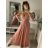 Langes trägerloses Partykleid für Damen aus Tüll (S/M EINHEITSGRÖSSE) ITALIAN FASHION IMHMS24ELENA