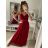 Langes trägerloses Partykleid für Damen aus Tüll (S/M EINHEITSGRÖSSE) ITALIAN FASHION IMHMS24ELENA
