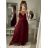 Langes trägerloses Partykleid für Damen aus Tüll (S/M EINHEITSGRÖSSE) ITALIAN FASHION IMHMS24ELENA