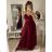 Langes trägerloses Partykleid für Damen aus Tüll (S/M EINHEITSGRÖSSE) ITALIAN FASHION IMHMS24ELENA