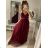 Langes trägerloses Partykleid für Damen aus Tüll (S/M EINHEITSGRÖSSE) ITALIAN FASHION IMHMS24ELENA
