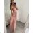Langes trägerloses Partykleid für Damen aus Tüll (S/M EINHEITSGRÖSSE) ITALIAN FASHION IMHMS24ELENA