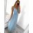 Langes trägerloses Partykleid für Damen aus Tüll (S/M EINHEITSGRÖSSE) ITALIAN FASHION IMHMS24ELENA