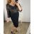Trägerloses langes Partykleid aus Satin für Damen (34-42) POLISH FASHION PMLTR24K-750 -   schwarz -   48