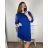 Kurzarmkleid für Damen in Übergröße (L-3XL) POLISH FASHION PMF20013 -   königsblau -   54