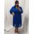 Damen Warmes Langarmkleid (L / XL ONE SIZE) ITALIAN FASHION IM422VERONA dunkelblau XL/2XL
