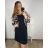 Kurzarmkleid für Damen in Übergröße (L-3XL) POLISH FASHION PMF20013 - Farbe   schwarz - Velikost   44