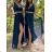 Ärmelloses langes Partykleid für Damen (S/M EINHEITSGRÖSSE) ITALIAN FASHION IMHMS23102