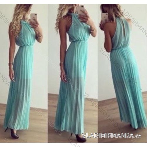 Ärmelloses langes Partykleid für Damen (S/M EINHEITSGRÖSSE) ITALIAN FASHION IMHMS23102