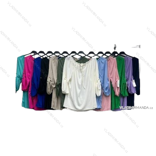 Damen-Tunika in Übergröße mit langen Ärmeln (XL/2XL Einheitsgröße) ITALIAN FASHION IMBM23035