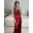 Trägerloses langes Partykleid für Damen (Einheitsgröße S/M) ITALIAN FASHION IMPSH2360055 lila S / M