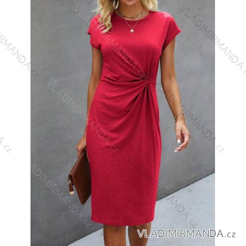 Kurzärmliges Sommerkleid aus Baumwolle für Damen (S / M / L / XL ONE SIZE) ITALIAN FASHION IMD22472