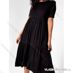 Kurzärmliges Sommerkleid aus Baumwolle für Damen (S / M / L / XL ONE SIZE) ITALIAN FASHION IMD22472