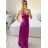 Langes elegantes Partykleid mit Trägern für Damen (S/M/L ONE SIZE) ITALIAN FASHION IMPBB23B23376