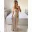 Langes elegantes Partykleid mit Trägern für Damen (S/M/L ONE SIZE) ITALIAN FASHION IMPBB23B23376