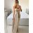 Langes elegantes Partykleid mit Trägern für Damen (S/M/L ONE SIZE) ITALIAN FASHION IMPBB23B23376