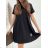 Kurzärmliges Sommerkleid aus Baumwolle für Damen (S / M / L / XL ONE SIZE) ITALIAN FASHION IMD22472
