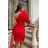 Damen Plus Size (42-46) langes elegantes ärmelloses Partykleid POLISH FASHION PMLBC23265-10 rot 