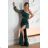 Damen Plus Size (42-46) langes elegantes ärmelloses Partykleid POLISH FASHION PMLBC23265-10 grün 36