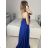 Trägerloses langes Partykleid für Damen (Einheitsgröße S/M) ITALIAN FASHION IMPSH2360055 blau S / M