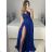 Trägerloses langes Partykleid für Damen (Einheitsgröße S/M) ITALIAN FASHION IMPSH2360055 blau S / M