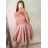 Šaty elegantní společenské na ramínka dámské (S/M ONE SIZE) ITALSKÁ MÓDA IMHMS23139/DU