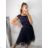 Kurzes Partykleid für Damen aus Tüll und Spitze (Einheitsgröße S/M/L) ITALIAN FASHION IMHMS23173 -   hellblau -   M / L