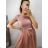Kurzes Partykleid für Damen aus Tüll und Spitze (Einheitsgröße S/M/L) ITALIAN FASHION IMHMS23173 -   hellblau -   M / L