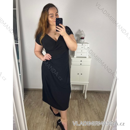 Sommerkleid für Damen (L/XL/2XL/3XL Einheitsgröße) ITALIAN FASHION IMFF23BELLA -   schwarz -   50