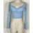 Langärmliges Crop-Top für Damen (Einheitsgröße S/M) ITALIAN FASHION IMPBB23B10882
