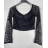 Langärmliges Crop-Top für Damen (Einheitsgröße S/M) ITALIAN FASHION IMPBB23B10882