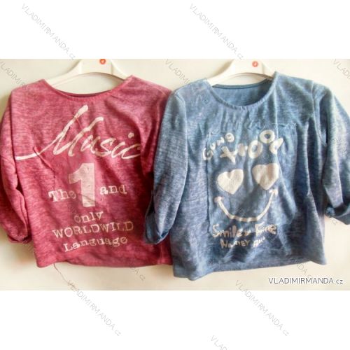 T-Shirt kurzes 3/4 Ärmelbaby Teenager Mädchen (4-14 Jahre) ITALIENISCHE MLADA Fashion 0217IMM