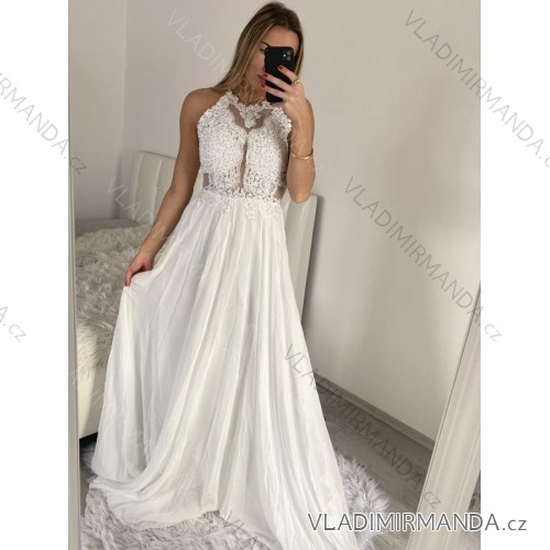 Elegantes langes Hochzeitskleid für Damen mit Trägern (S/M EINHEITSGRÖSSE) ITALIAN FASHION IMM2268806