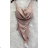 Langes Chiffon-Kurzarmkleid für Damen (S/M ONE SIZE) ITALIAN FASHION IMWGS231048