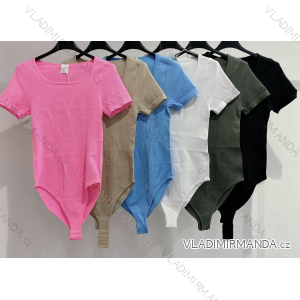 Langes Chiffon-Kurzarmkleid für Damen (S/M ONE SIZE) ITALIAN FASHION IMWGS231048