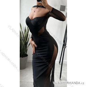 Langes trägerloses Pailletten-Partykleid für Damen (S/M EINHEITSGRÖSSE) ITALIAN FASHION IMPMD2360600