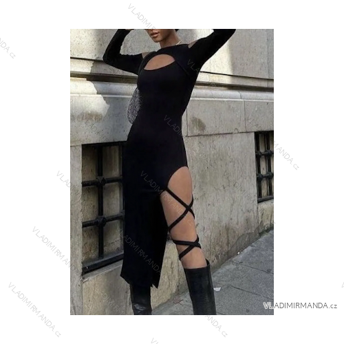 Langes trägerloses Pailletten-Partykleid für Damen (S/M EINHEITSGRÖSSE) ITALIAN FASHION IMPMD2360600