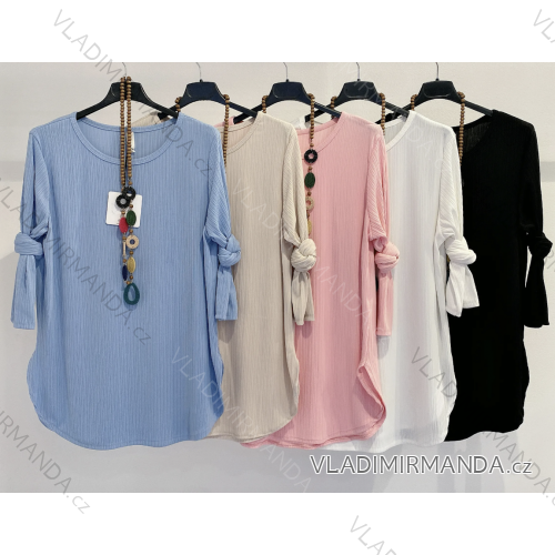 Langes Chiffon-Kurzarmkleid für Damen (S/M ONE SIZE) ITALIAN FASHION IMWGS231048