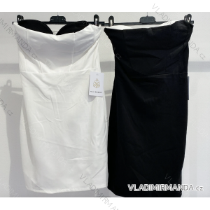 Langes Chiffon-Kurzarmkleid für Damen (S/M ONE SIZE) ITALIAN FASHION IMWGS231048