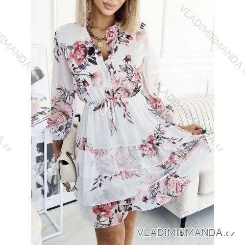 Damen Elegantes Kurzes Langarmkleid (S / M ONE SIZE) ITALIAN FASHION IMWC217235