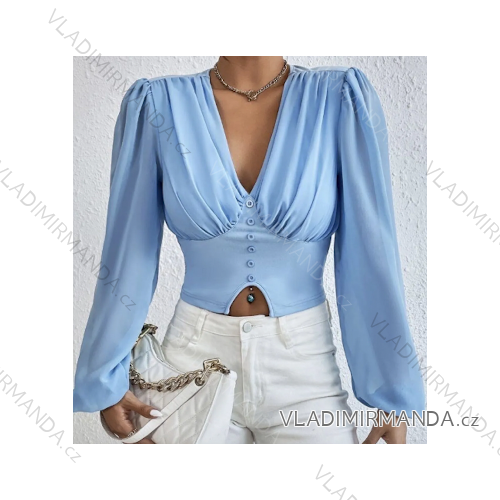 Langes Chiffon-Kurzarmkleid für Damen (S/M ONE SIZE) ITALIAN FASHION IMWGS231048