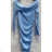 Langes Chiffon-Kurzarmkleid für Damen (S/M ONE SIZE) ITALIAN FASHION IMWGS231048