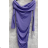 Langes Chiffon-Kurzarmkleid für Damen (S/M ONE SIZE) ITALIAN FASHION IMWGS231048