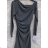 Langes Chiffon-Kurzarmkleid für Damen (S/M ONE SIZE) ITALIAN FASHION IMWGS231048