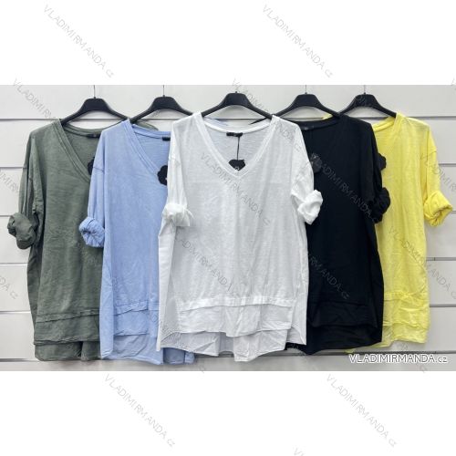 Damen T-Shirt Kurzarm (S / M / L ONE SIZE) ITALIAN FASHION IMWC222158